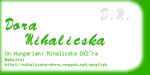 dora mihalicska business card